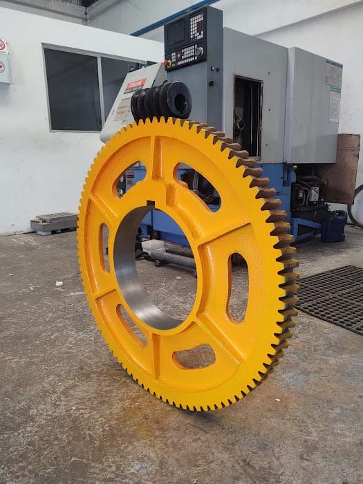 Engrane de gran diámetro maquinado en CNC